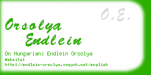 orsolya endlein business card